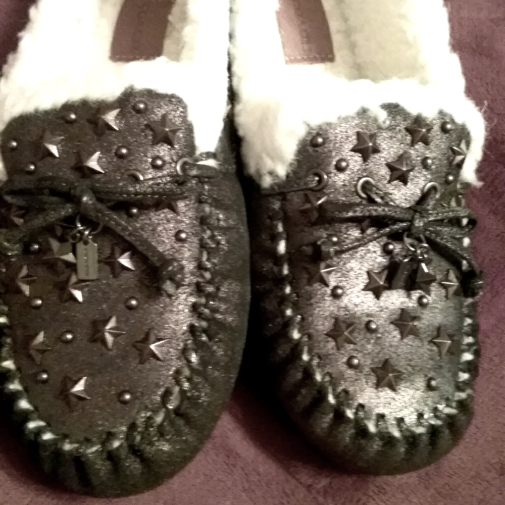 NIB Coach Shearling Slippers 8B